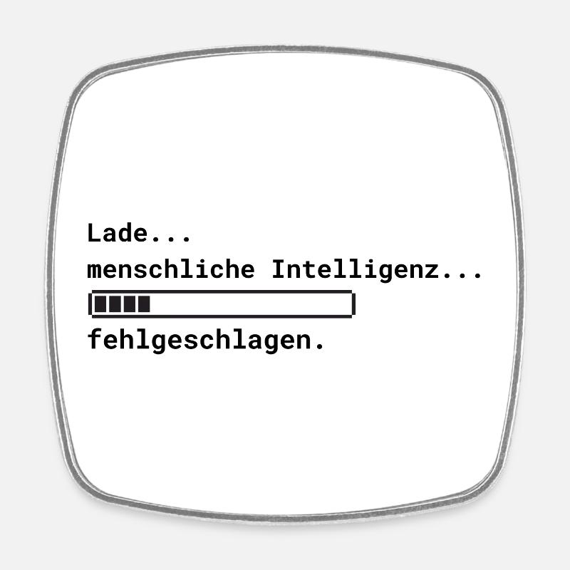 Lade Intelligenz - Viereckiger Kühlschrankmagnet - Weiß