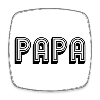 HAPPY FATHER'S DAY. DAD. FATHER'S DAY. FATHER - Square fridge magnet - white - Front