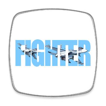 Fighter Su-30SM - Square fridge magnet - white - Front
