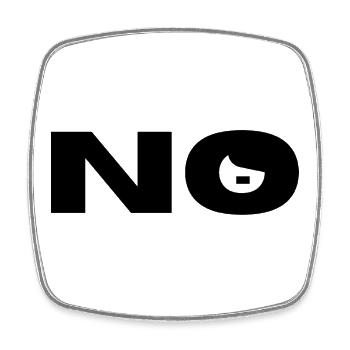 NO Nazis! - Viereckiger Kühlschrankmagnet - Weiß - Vorne
