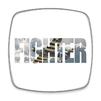 Fighter P-47 Thunderbolt - Viereckiger Kühlschrankmagnet - Weiß - Vorne