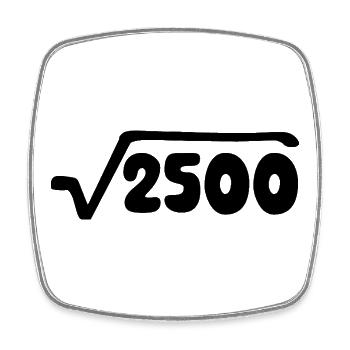 50th Birthday - Anniversary - Square fridge magnet - white - Front