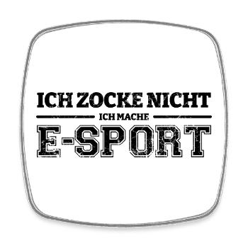 Ich zocke nicht ich mache E-Sport - Gamer - Viereckiger Kühlschrankmagnet - Weiß - Vorne