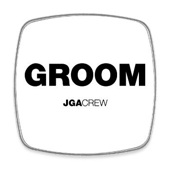 Bachelor party: Team groom (bachelor party) - Square fridge magnet - white - Front