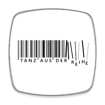Tanz aus der Reihe - Viereckiger Kühlschrankmagnet - Weiß - Vorne