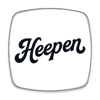 Heepen Bielefeld#heepenstyle - Magnet carré - blanc - Devant