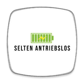 selten antriebslos fahrrad spruch geschenk akku - Viereckiger Kühlschrankmagnet - Weiß - Vorne