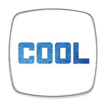 Cool Jeans Muster Party stylish Statement Vibes - Viereckiger Kühlschrankmagnet - Weiß - Vorne
