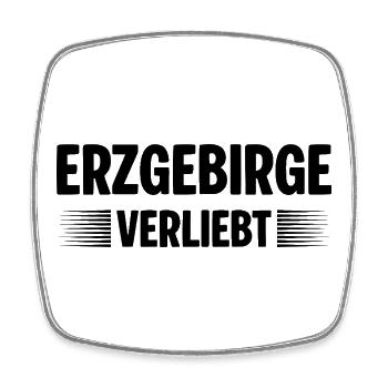 Erzgebirge Verliebt - Viereckiger Kühlschrankmagnet - Weiß - Vorne
