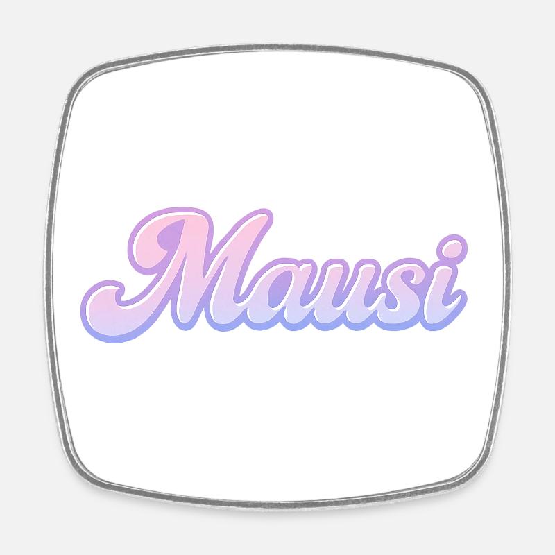 Mausi / y2k Design - Square fridge magnet - white