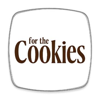 für die COOKIES - Viereckiger Kühlschrankmagnet - Weiß - Vorne