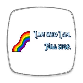 I am what I am - Square fridge magnet - white - Front