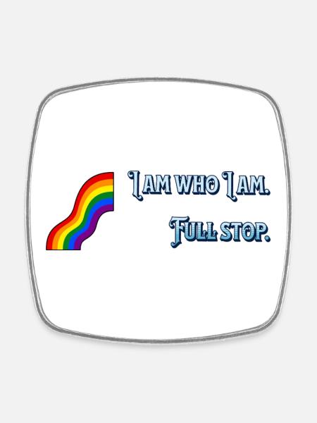 I am what I am - Square fridge magnet - white