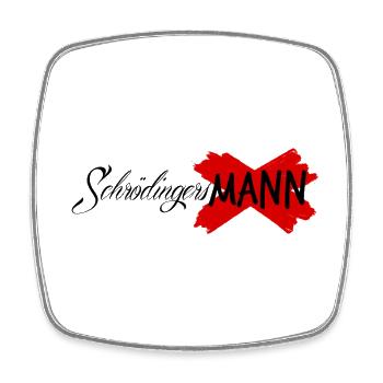 Schrödingers Männer - Viereckiger Kühlschrankmagnet - Weiß - Vorne