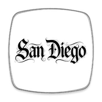 San Diego - Square fridge magnet - white - Front
