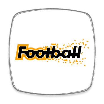 Soccer - Square fridge magnet - white - Front