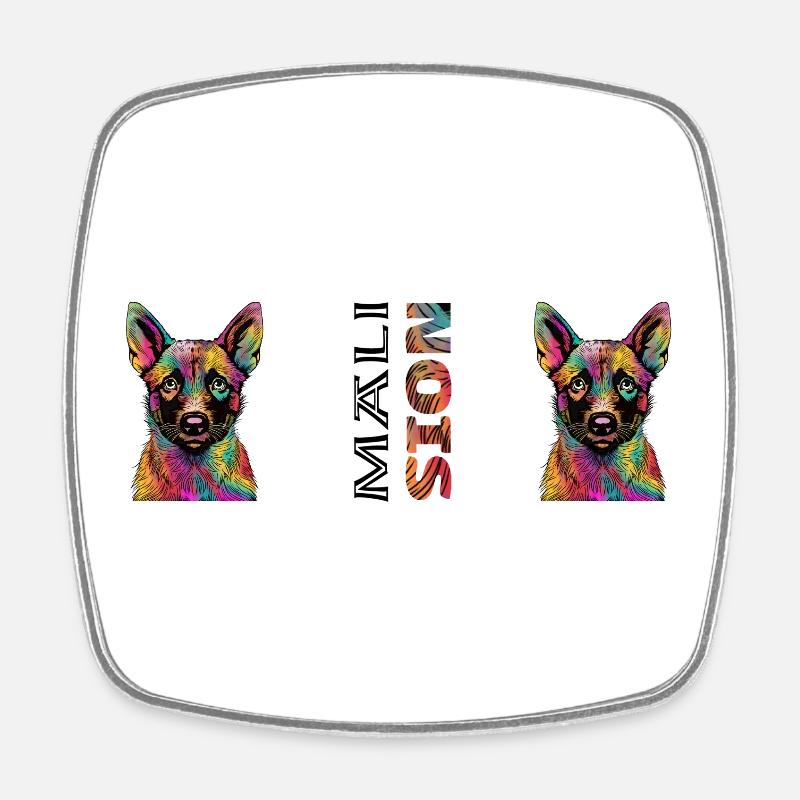 Malinois - Square fridge magnet - white