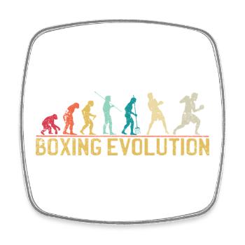 Boxing Evolution Progression Design - Square fridge magnet - white - Front