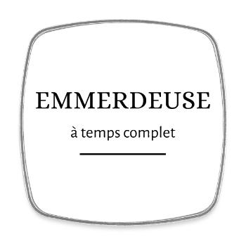 Full-time annoyer - Square fridge magnet - white - Front