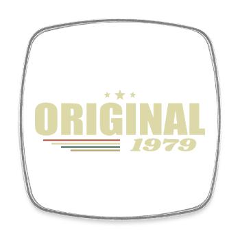 46. Geburtstag 46 Jahre Original 1979 - Viereckiger Kühlschrankmagnet - Weiß - Vorne