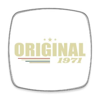 54. Geburtstag 54 Jahre Original 1971 - Viereckiger Kühlschrankmagnet - Weiß - Vorne