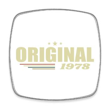 47. Geburtstag 47 Jahre Original 1978 - Viereckiger Kühlschrankmagnet - Weiß - Vorne
