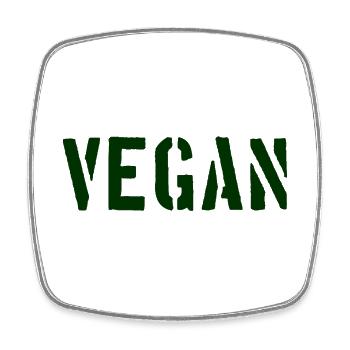 Vegan - Veganerin - Veganer - Square fridge magnet - white - Front