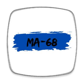 Mannheim - Viereckiger Kühlschrankmagnet - Weiß - Vorne