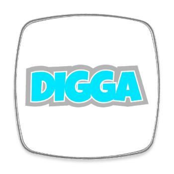 Digga - norddeutsch, frech und längst Kult. - Viereckiger Kühlschrankmagnet - Weiß - Vorne