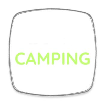 Illustration de tente de camping vintage - Magnet carré - blanc - Devant