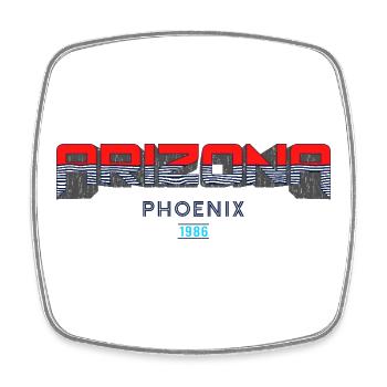 Arizona Phoenix 1986 Retro-Design - Viereckiger Kühlschrankmagnet - Weiß - Vorne