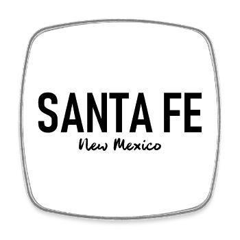 Santa Fe - New Mexico - USA - America - Amerika - Square fridge magnet - white - Front