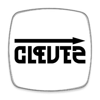 Clever & Stupid – des contrastes reflétés d’une manière amusante - Magnet carré - blanc - Devant
