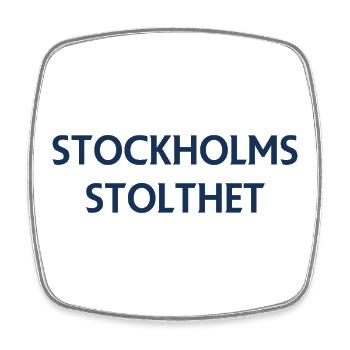 Stockholmer Stolz - Viereckiger Kühlschrankmagnet - Weiß - Vorne