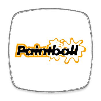 Paintball - Viereckiger Kühlschrankmagnet - Weiß - Vorne