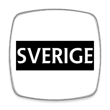 Schweden - Viereckiger Kühlschrankmagnet - Weiß - Vorne