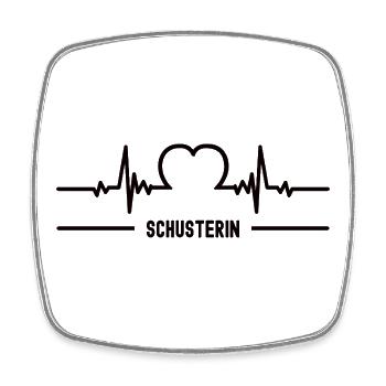 Herzschlag Schusterin Beruf Schuster Schusterei - Viereckiger Kühlschrankmagnet - Weiß - Vorne