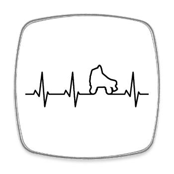 Patins à roulettes ECG Heart Line - Magnet carré - blanc - Devant