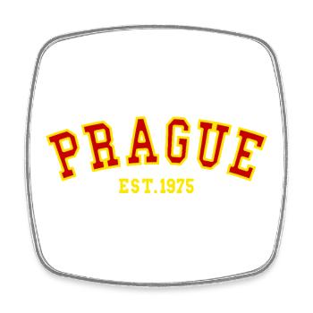 Prague_Est_1975 - Viereckiger Kühlschrankmagnet - Weiß - Vorne