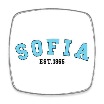 Sofia_Est_1965 - Square fridge magnet - white - Front