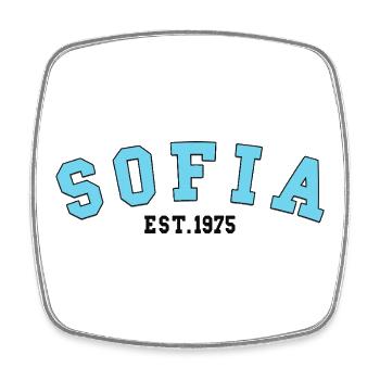 Sofia_Est_1975 - Square fridge magnet - white - Front