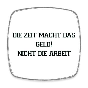 Time Makes Money Neon Saying - Square fridge magnet - white - Front