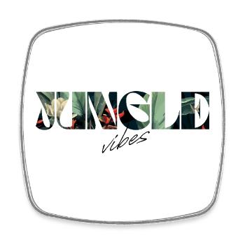 Jungle Vibes Tropischer Schriftzug - Viereckiger Kühlschrankmagnet - Weiß - Vorne