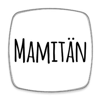 Mamitän Lustiges Wortspiel Kapitän Mama Anker - Viereckiger Kühlschrankmagnet - Weiß - Vorne