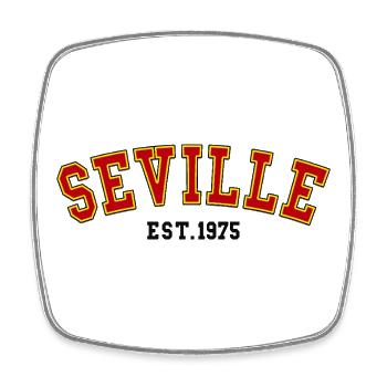 Sevilla Est.1975 - Viereckiger Kühlschrankmagnet - Weiß - Vorne