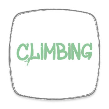 Climbing Graffiti Mint Design - Square fridge magnet - white - Front