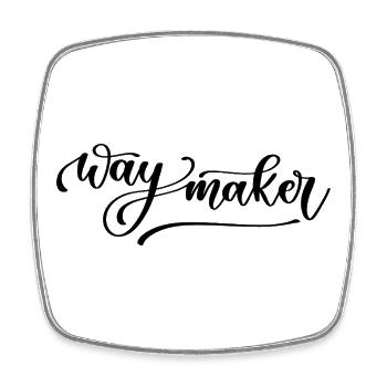 Waymaker - Viereckiger Kühlschrankmagnet - Weiß - Vorne