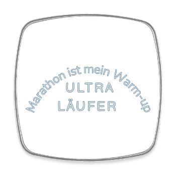 Ultramarathon Motif Statement Funny Uthra Runner - Square fridge magnet - white - Front