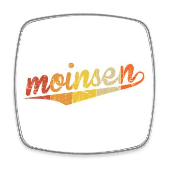 Buntes Moinsen-Zitat  Moin Hamburg Moin Hansestadt - Viereckiger Kühlschrankmagnet - Weiß - Vorne