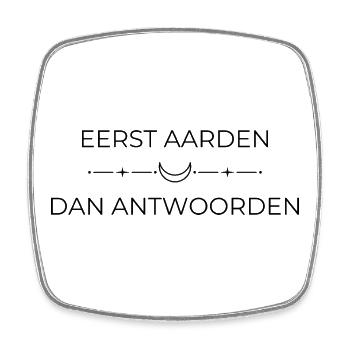 Geistliches Geschenk | Erst Erdung, dann Antwort - Viereckiger Kühlschrankmagnet - Weiß - Vorne